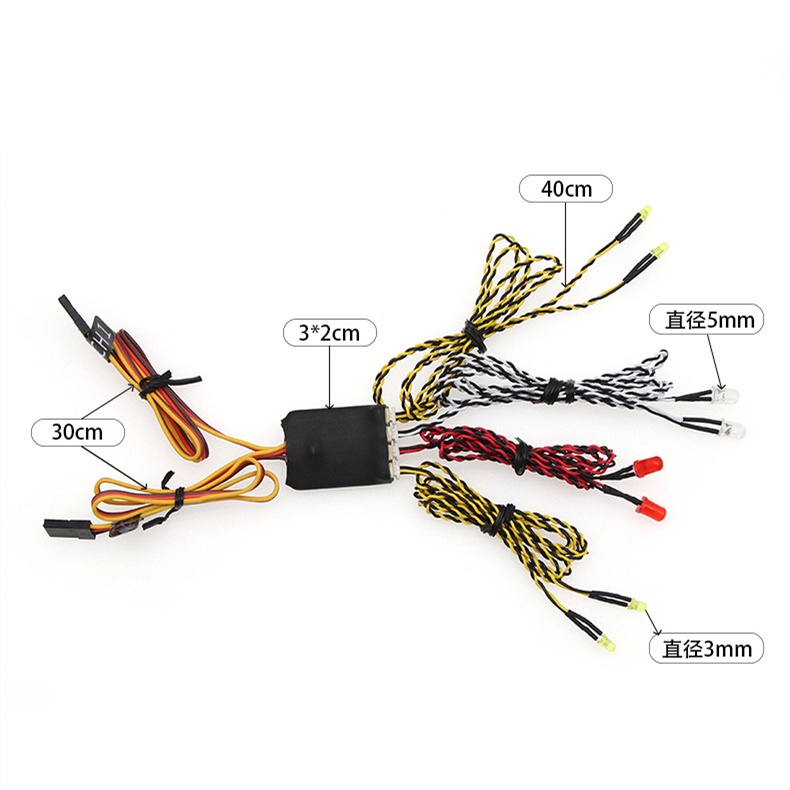 Bộ 8 Đèn LED Cho Xe Điều Khiển Từ Xa Traxxas TRX4 Axial SCX10 WPL D12 MN99S MN86S