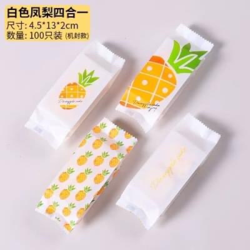 100 Túi đựng kẹo nougat, bánh dứa