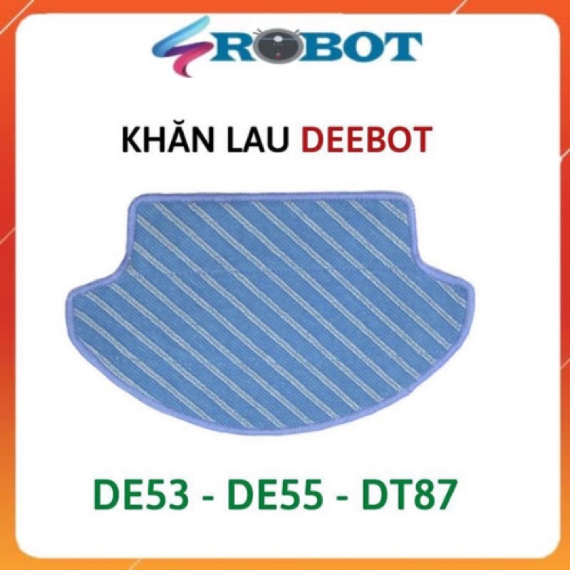 Phụ kiện khăn lau, giẻ lau, thảm lau robot hút bụi Ecovacs Deebot De53, De55, Dt85g, DT87g, De33, De35