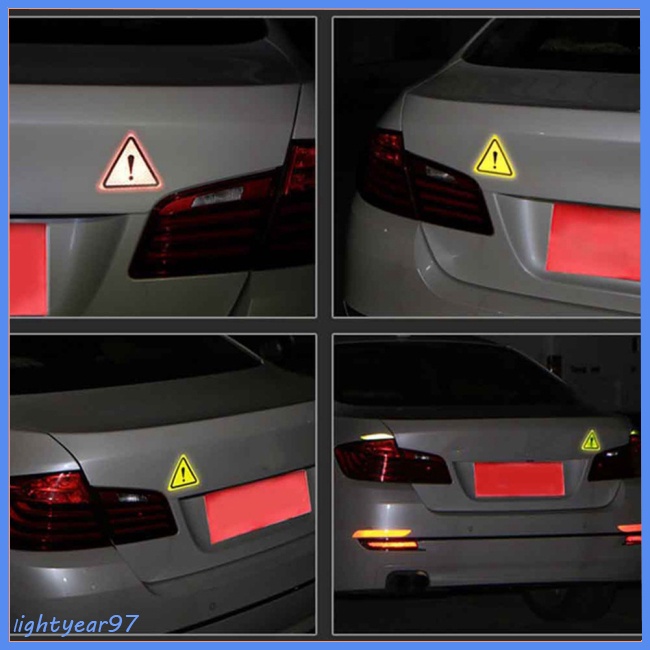 Nhãn Dán Phản Quang Cảnh Báo Hình Tam Giác Trang Trí Thân Xe Hơi / Xe Máy