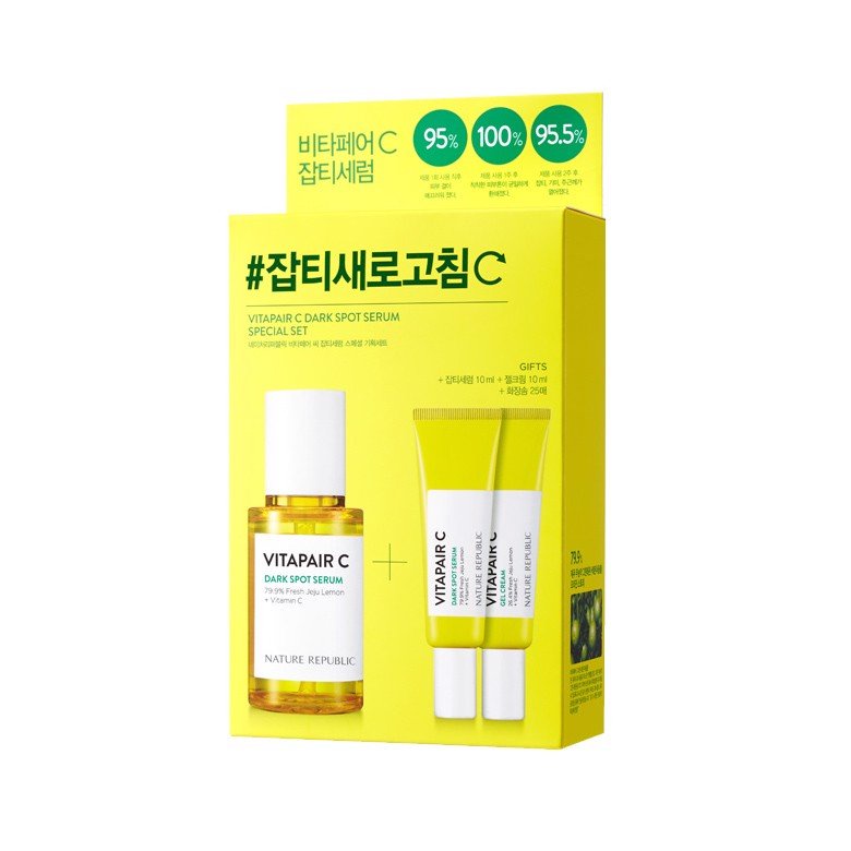 Bộ dưỡng da Nature Republic Vitapair C Dark Spot Serum Special Set iúp làm sáng và phục hồi da