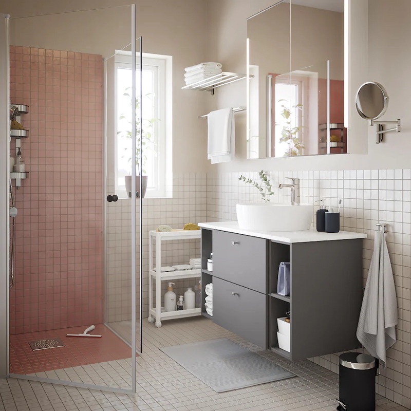 KỆ VESKEN  có bánh xe IKEA CHÍNH HÃNG