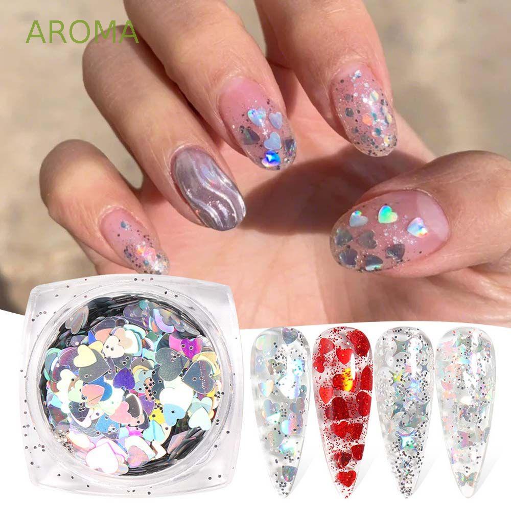 Hình DáN Trang Trí MóNg Tay HọA TiếT Ngôi Sao/ TráI Tim LấP LáNh