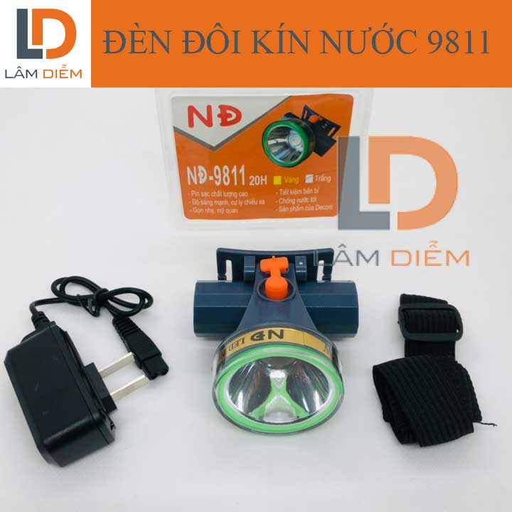 ĐÈN PIN SẠC ĐỘI ĐẦU ISIÊU SÁNG KÍN NƯỚC 9811- T11-T81