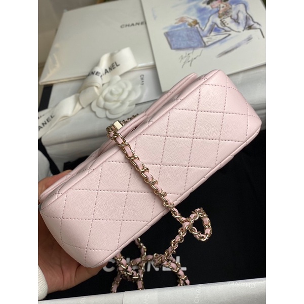 Túi coco ô trám hồng