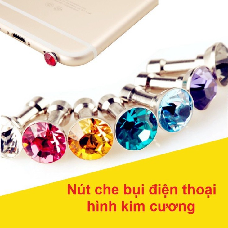 [Rẻ] Nút chống bụi tai nghe điện thoại hình kim cương [HN] (NX)