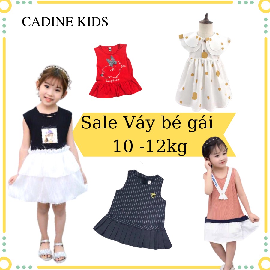 Váy cho bé gái hottrend xinh xắn - đầm cho bé 10-12kg vải mềm mát mẫu đa dạng CADINE KIDS