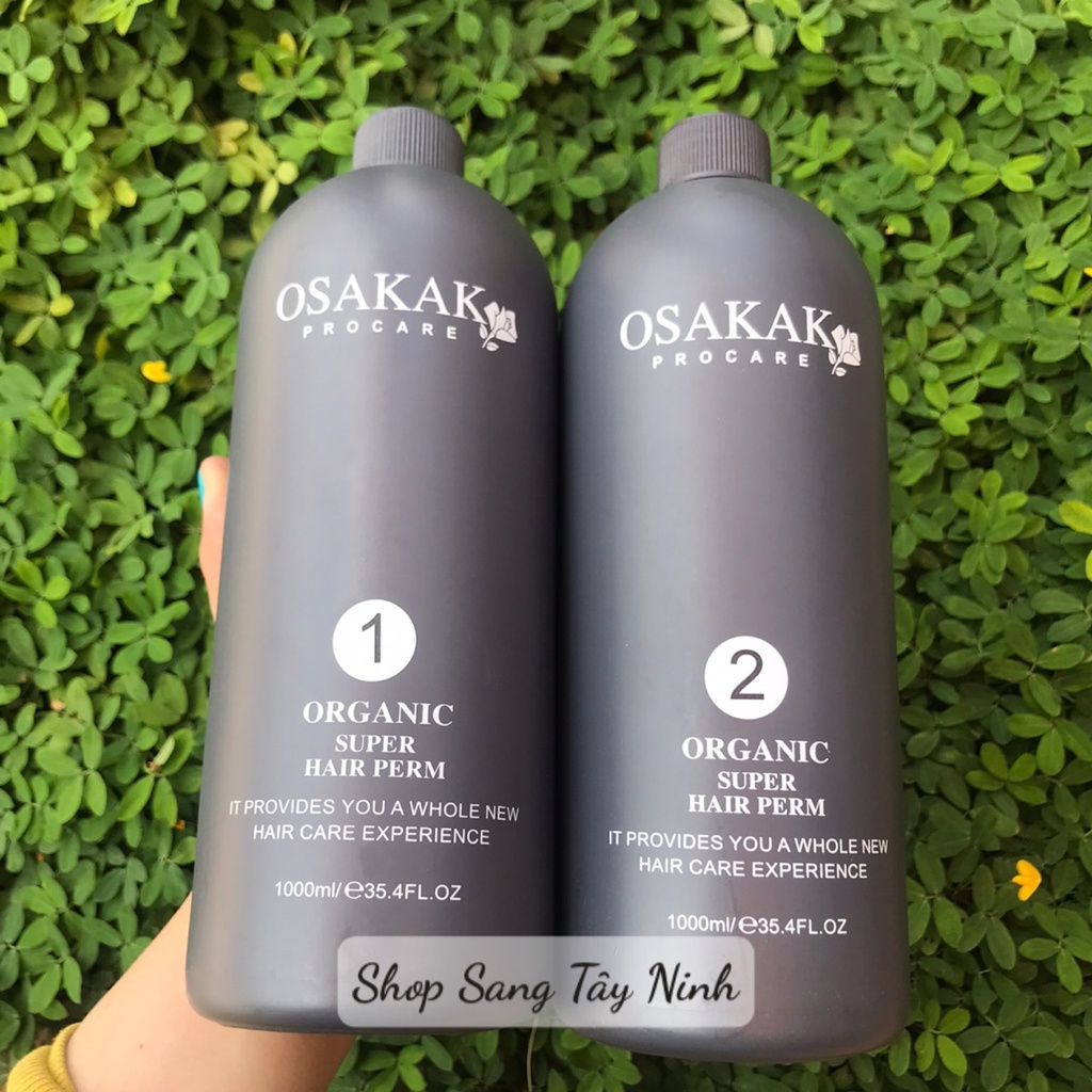 Thuốc uốn lạnh Osakak Organic 1000ml💯GIÁ RẺ💯hương thơm, siêu dưỡng chai màu đen, sản phẩm đẵng cấp, chuyên nghiệp