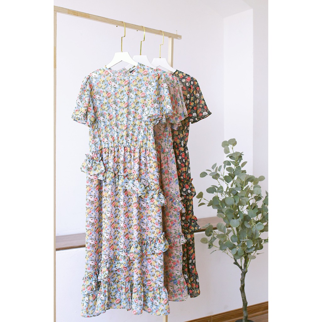 LIIN - Đầm nữ hoa voan tơ hai lớp | BigBuy360 - bigbuy360.vn