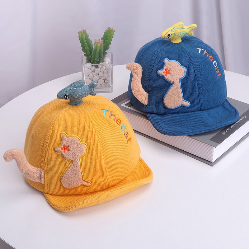 Mũ lưỡi trai cho bé Jasmine Baby hoạ tiết FISH and CAT
