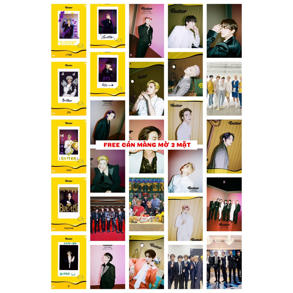 Lomo card 30 ảnh BTS - Butter cập nhật Twitter