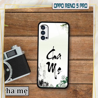Ốp lưng kính 3D Oppo Reno 5 Pro -chữ thư pháp ý nghĩa