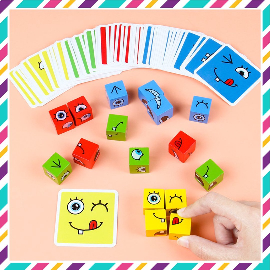 Đồ chơi giáo dục sớm, đồ chơi giải trí rubik thay đổi cảm xúc cho bé  Face Change Rubik’s Cube