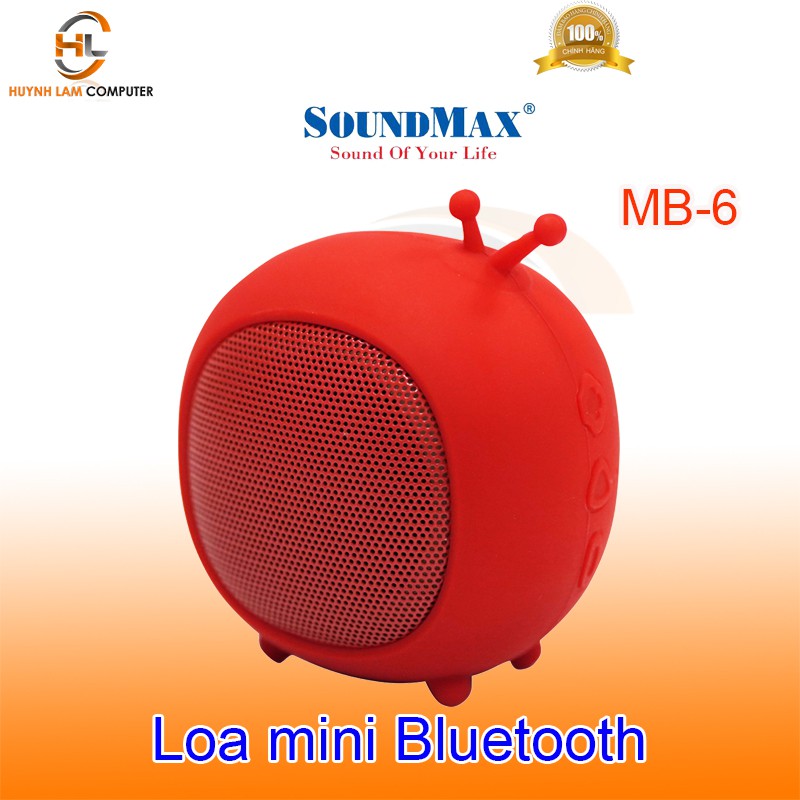 Loa mini Bluetooth SoundMax MB6 siêu dễ thương âm thanh hay - Hàng chính hãng