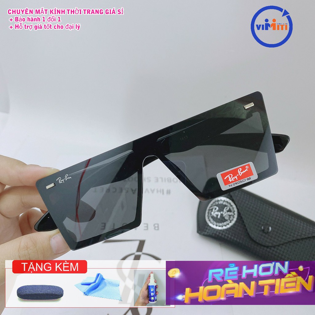Kính thời trang nam Rayban gọng vuông mẫu mới 2021, tròng chống tia uv 400