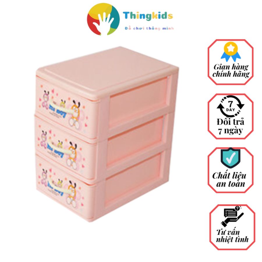 Tủ nhựa mini để bàn đầu giường đựng mỹ phẩm đồ dùng nhỏ tiện lợi - Thingkids