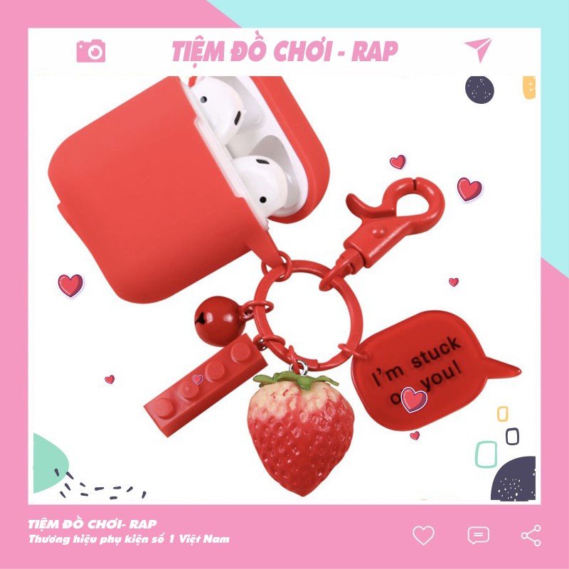 Bao airpod dâu tây cute dành cho airpod 1 2 dễ sử dụng