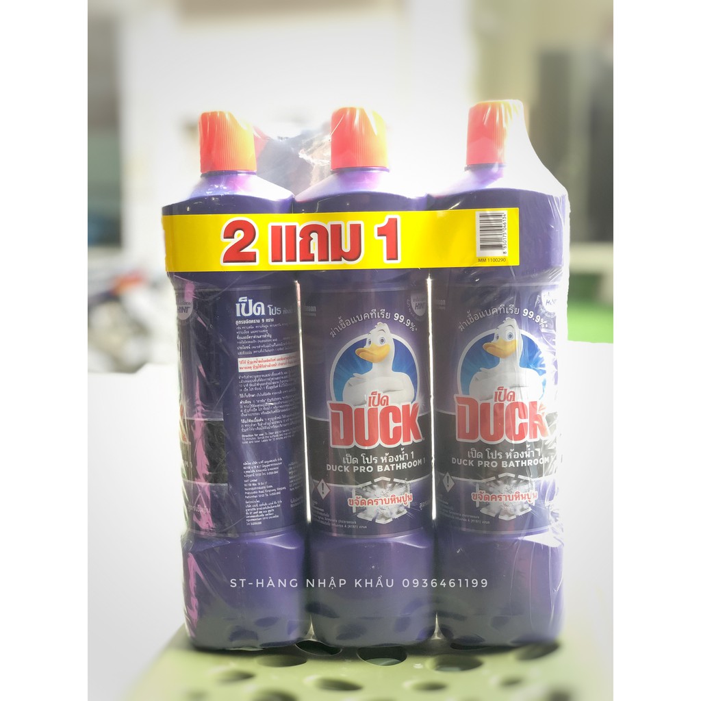 Nước tẩy vệ sinh Toilet DUCK con vịt Thái lan diệt khuẩn 99,9% 900ml