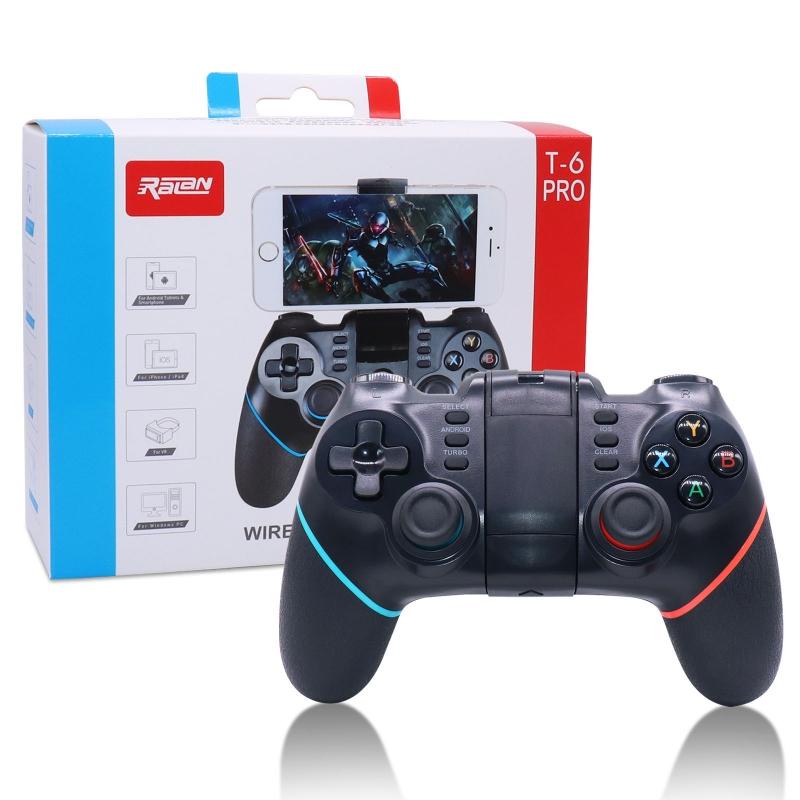 Tay cầm chơi game không dây WU T6PRO có chức năng turbo cho iOS/Android/PS4/PS3
