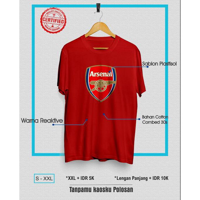 Áo Thun Nam Ngắn Tay Cổ Tròn 5 Lớp In Hình Logo Arsenal Phiên Bản Giới Hạn 30s