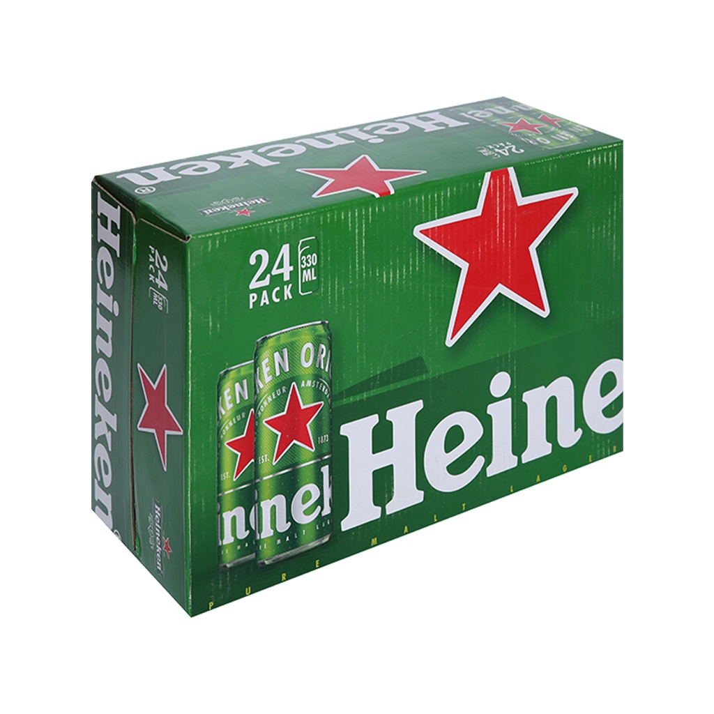 THÙNG 24 LON BIA HEINEKEN 330ML