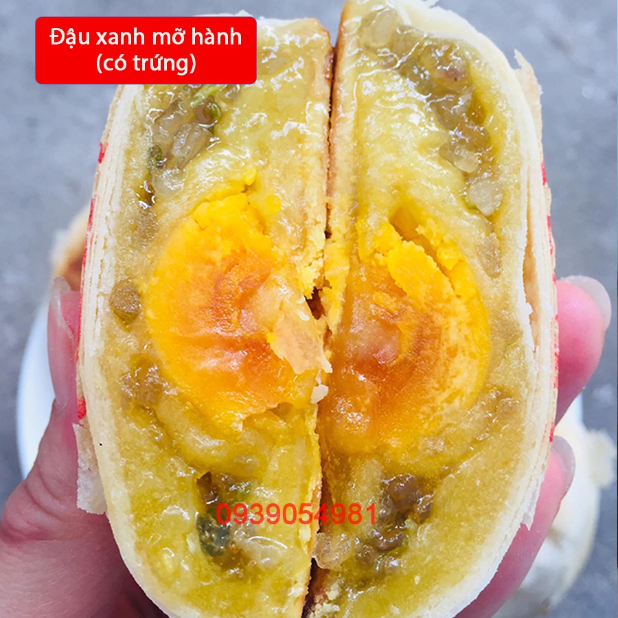 Bánh pía gói giấy đậu xanh MỠ HÀNH Thành Hương ít ngọt