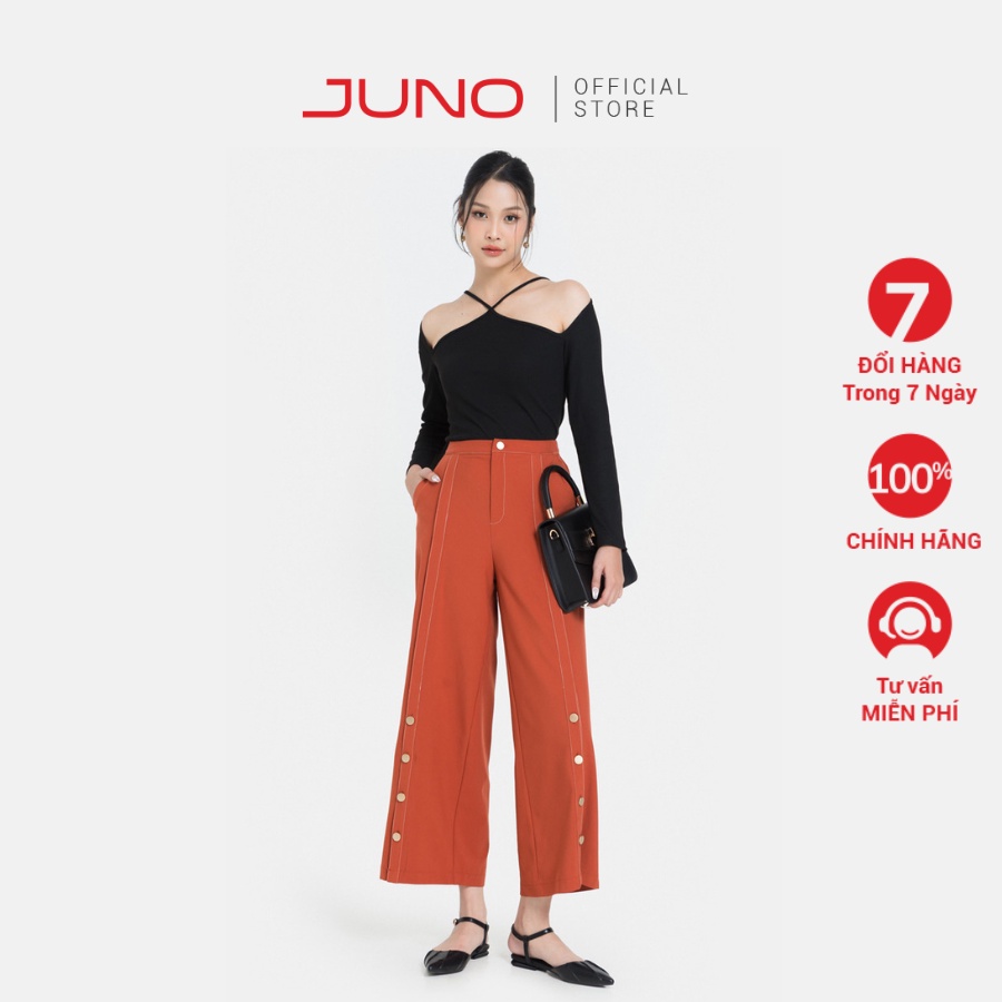 Quần Dài Dáng Suông Thời Trang JUNO Mở Hàng Nút JNQDA006