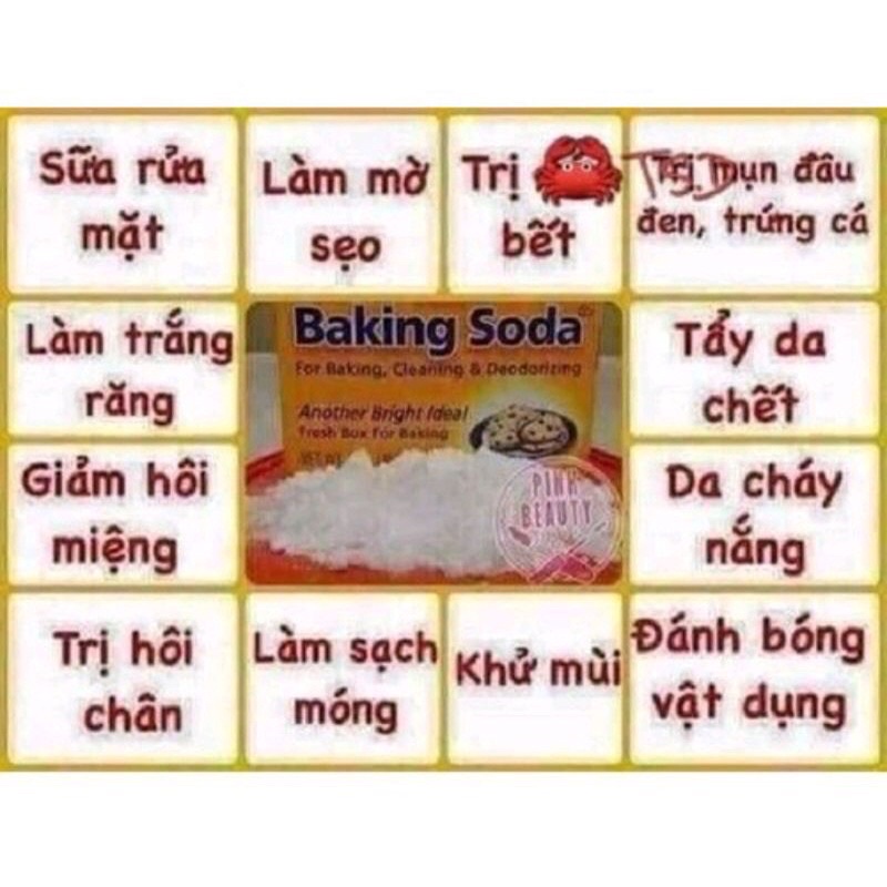 Baking soda gói lẻ 50gram bổ sung khoáng chất cho nấm nước kefir, dùng trong nấu ăn