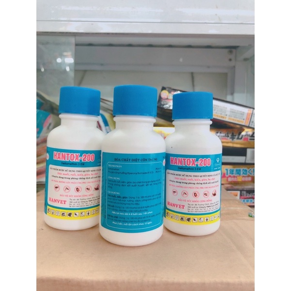 Dung dịch diệt bọ chó, ve rận chó mèo : HANTOX 200- ''