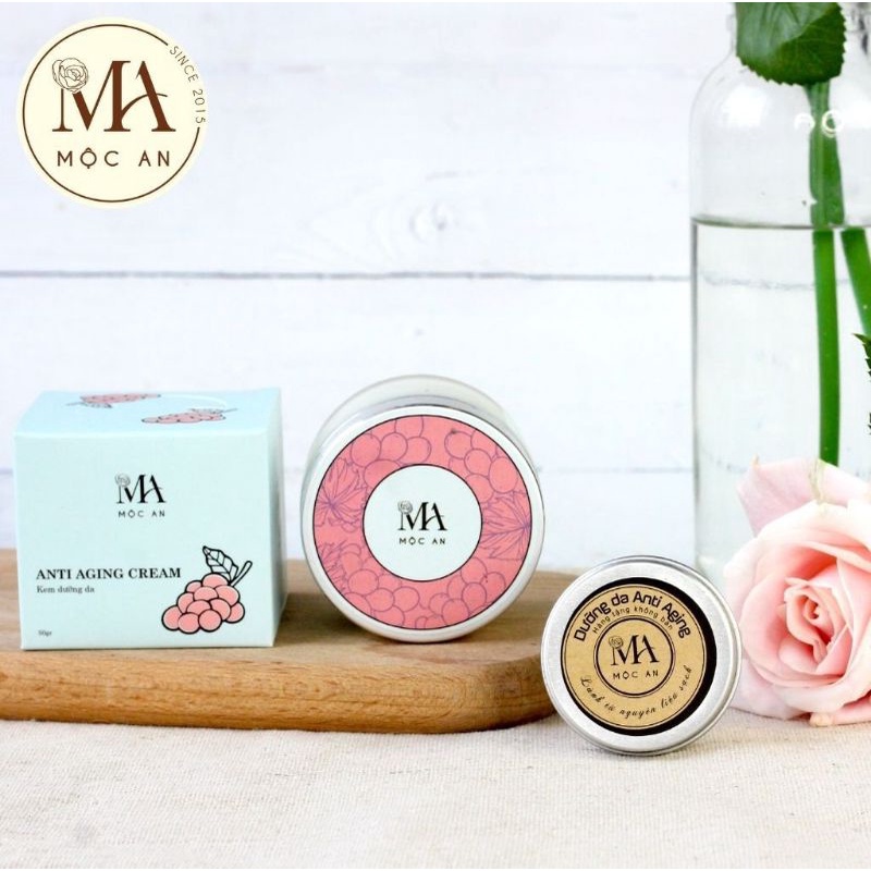 Kem dưỡng da thiên nhiên Cococherry Mộc An - Anti Aging cream giúp cấp nước, tái tạo làn da 10g