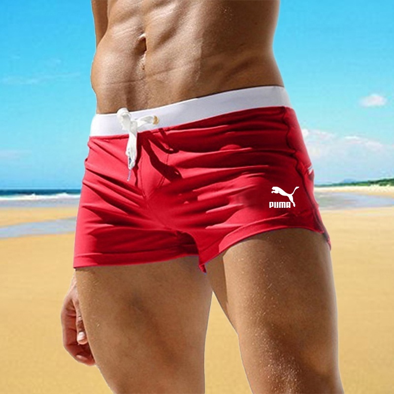 Quần bơi ngắn có dây cột ôm sát 10 màu tùy chọn dành cho nam