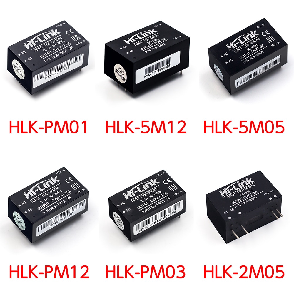 Bộ nguồn mini AC-DC 220V đến 12V, HLK-PM12/PM01/PM03/05/12, HLK-5M05/2M05, 5V/3.3V/12V