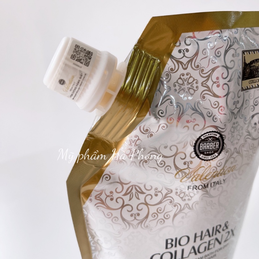Hấp Tóc VALENTION BIO HAIR & COLLAGEN 2X Phục Hồi Mềm Mượt Thơm Lâu 500ml