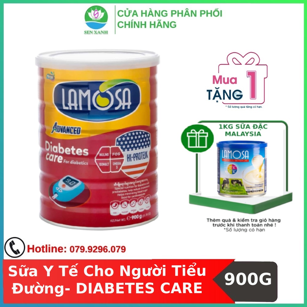 [SenXanh SG] Sữa Bột Dinh Dưỡng Cho Người Tiểu đường - Lamosa DIABETES CARE 900G