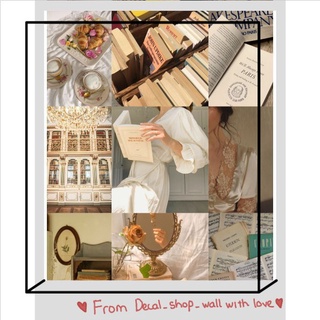 Wall Collage dán tường trang trí decor phòng ngủ - theme thư viện aesthetic