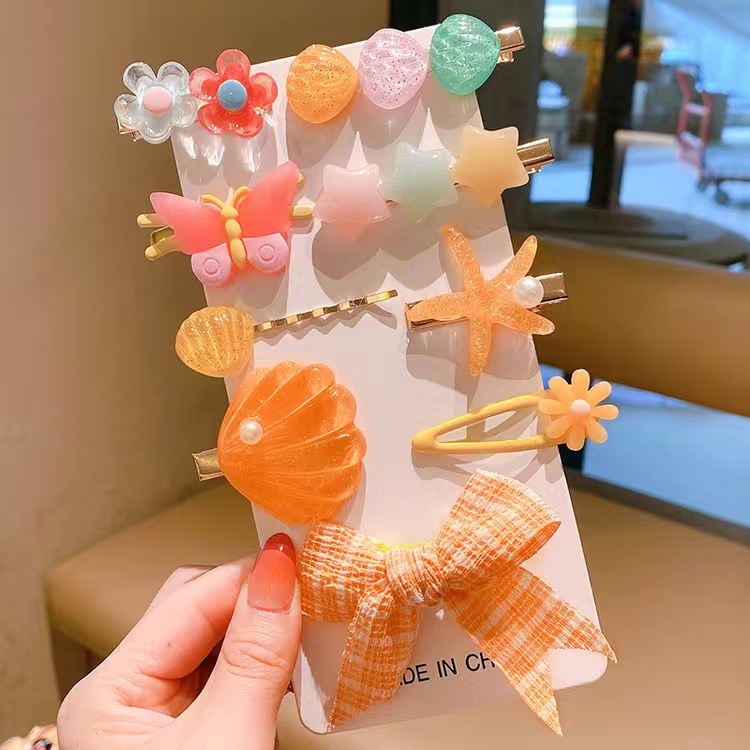 Bộ kẹp tóc tùy chọn kiểu dáng phong cách hoạt hình dễ thương không gây đau cho bé gái