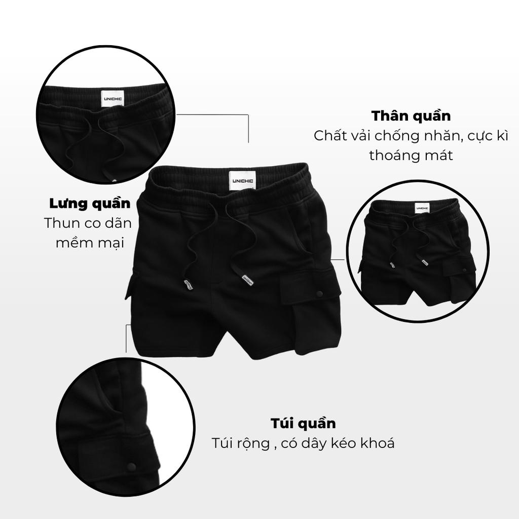 Quần Lửng Nam Màu Xám,Đen, Trắng, Đen, Xanh Đen Quần Short Nam Tập Gym, Chạy Bộ QDTH270 Zunichic