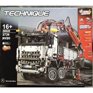 Đồ Chơi Xếp Hình Leji 50020 (  Xe Tải Có Cần Cẩu Động Cơ Pin 2739 Khối )