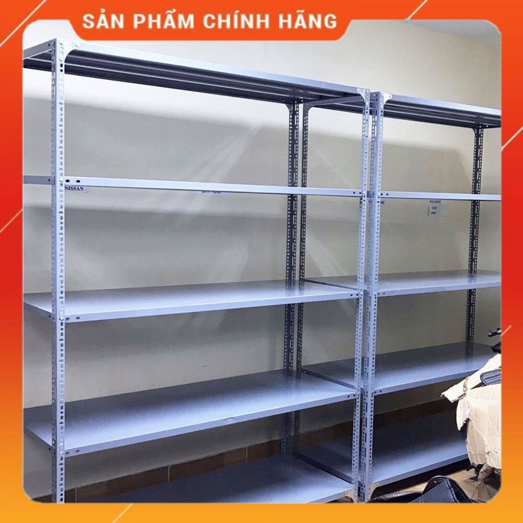 Kệ sắt v lỗ đa năng để hàng để đồ lắp ghép , Kích thước cao 2m x dài 1m5 x rộng 50 x 5 tầng