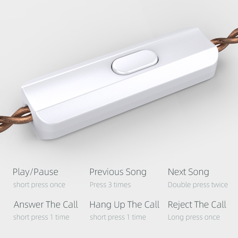 Tai nghe nhét tai FAAEAL KZ EDX 1DD HiFi có dây cáp 2 pin có thể tháo rời tiện dụng