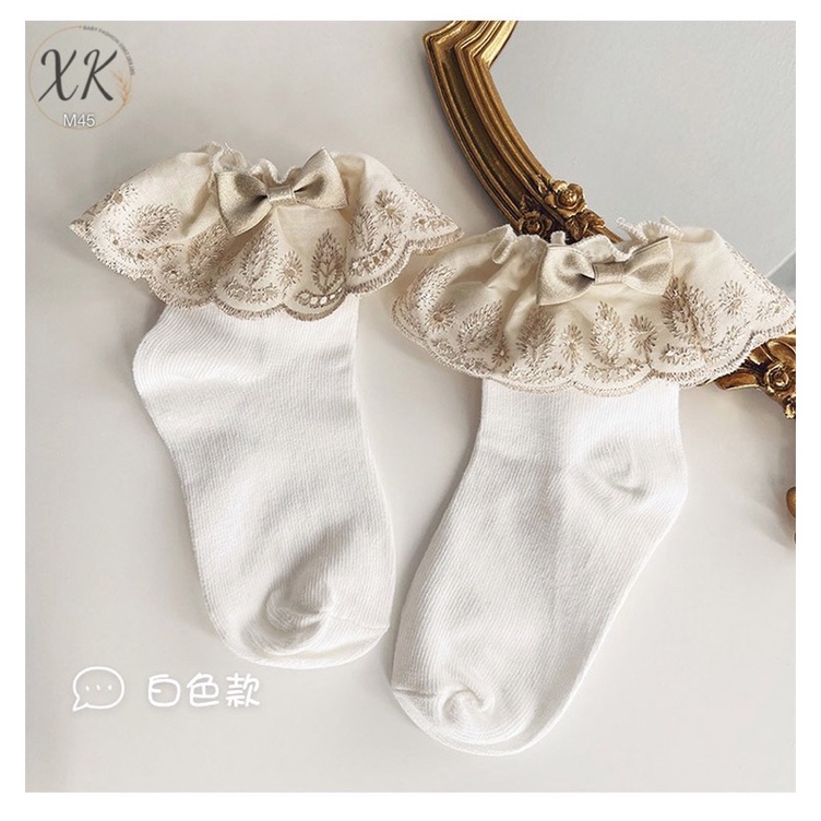 Tất Cổ Ren Trắng Bé Gái, Tất Vớ hotmoon Quảng Châu Cao Cấp Cho Bé Gái Từ 1 - 11 tuổi