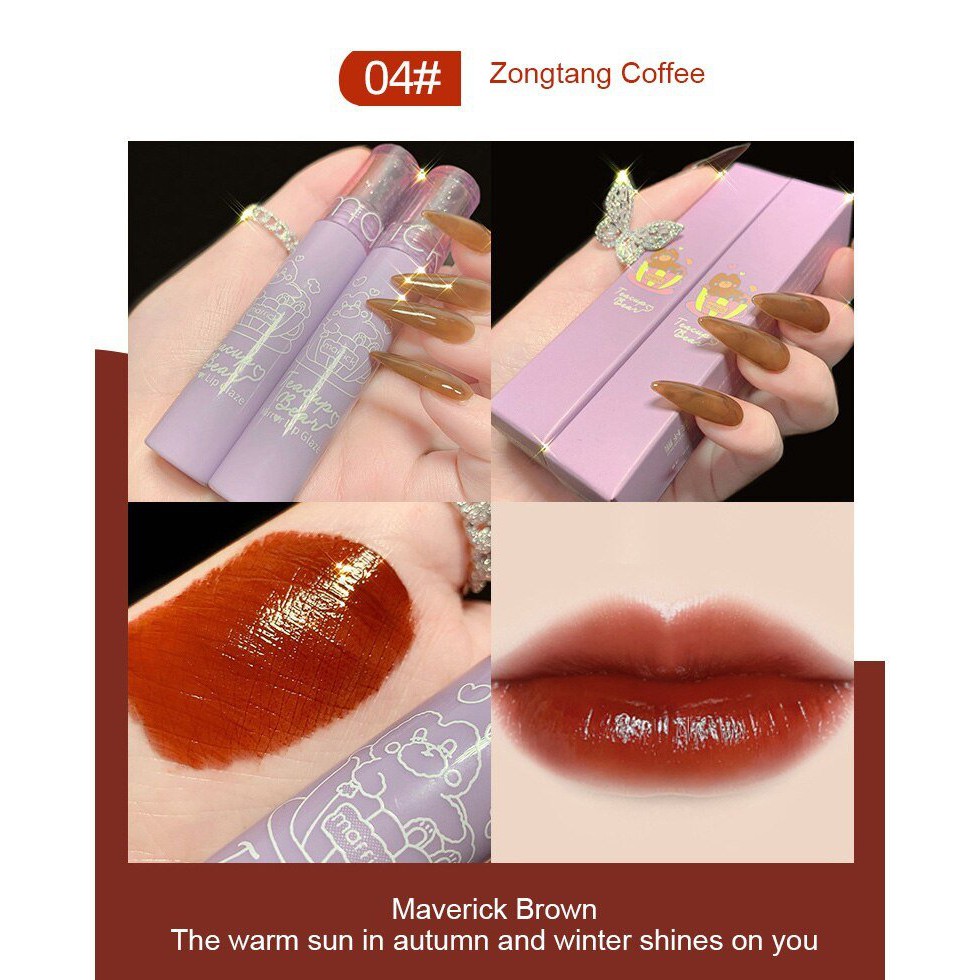 ❤️son nội địa trung❤️ Son Kem MAFFICK tách trà gấu  trang điểm môi dưỡng ẩm để chống khô môi. | BigBuy360 - bigbuy360.vn