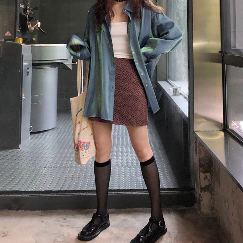 [Mã WASTUP giảm 10% tối đa 30K đơn 99K] ✨ Áo sơ mi satin phi bóng phản quang óng ánh trẻ trung hot trend unisex | BigBuy360 - bigbuy360.vn