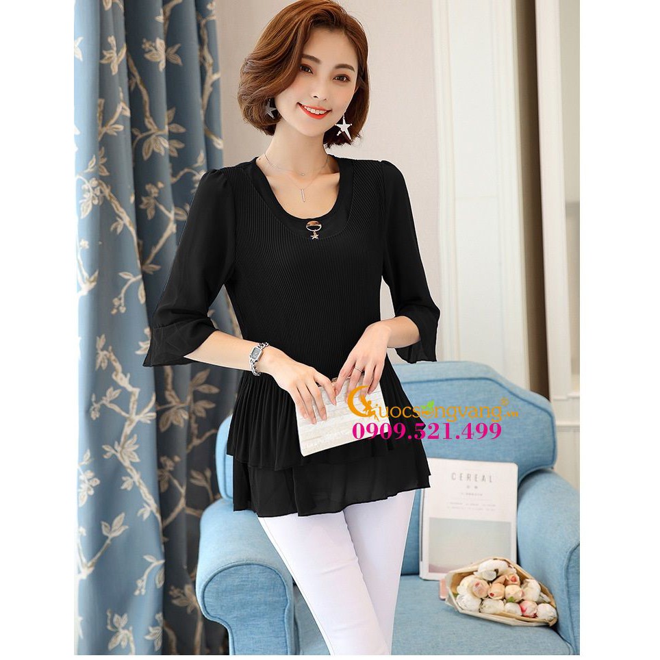 Áo sơ mi nữ tay loe áo kiểu big size GLA120 Cuocsongvang