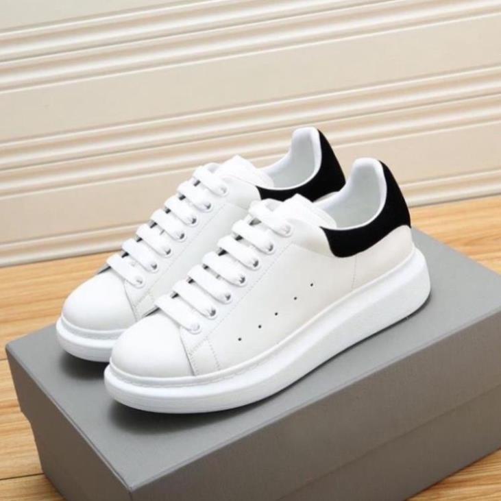 Giày mc queen gót đen, giày trắng gót đen cho nam nữ,đủ size hàng cao cấp