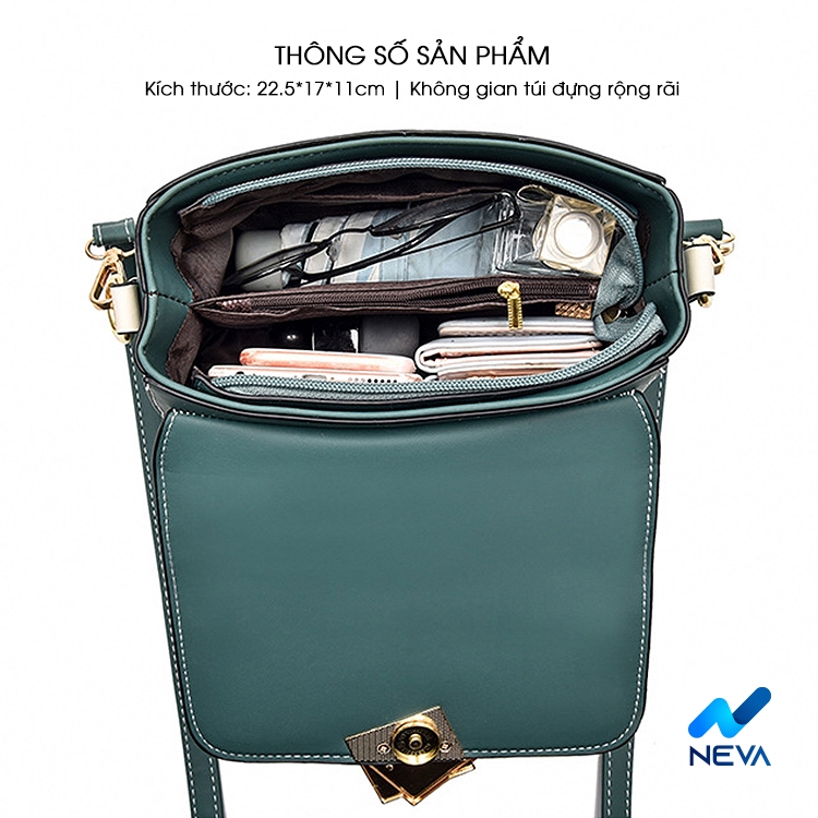 Túi Xách Nữ khóa gương style Hàn quốc cực hot NEVA882
