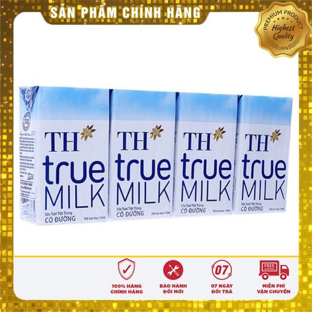 Sữa TH True Milk hộp 110ml lốc lẻ gồm 4 hộp
