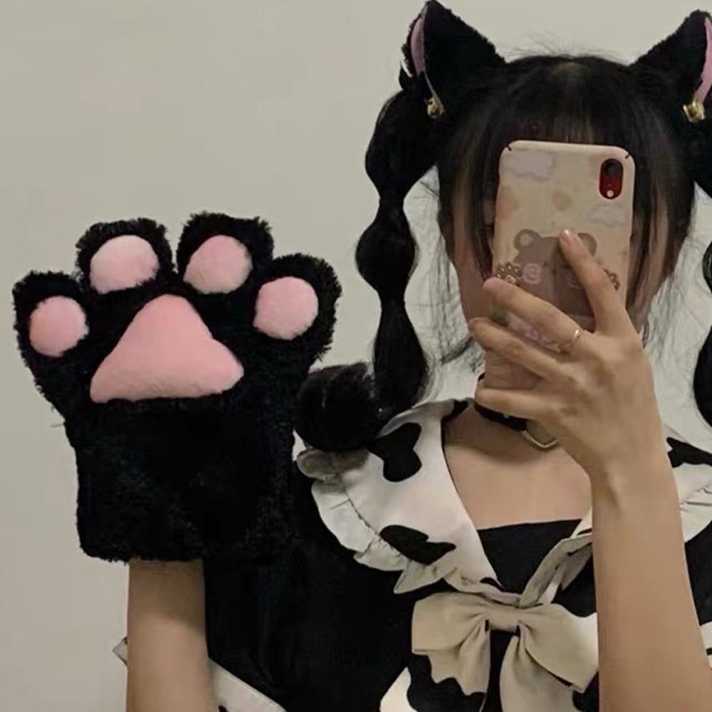 Găng Tay Hình Bàn Chân Mèo Cosplay Hóa Trang Đáng Yêu Dành Cho Nữ