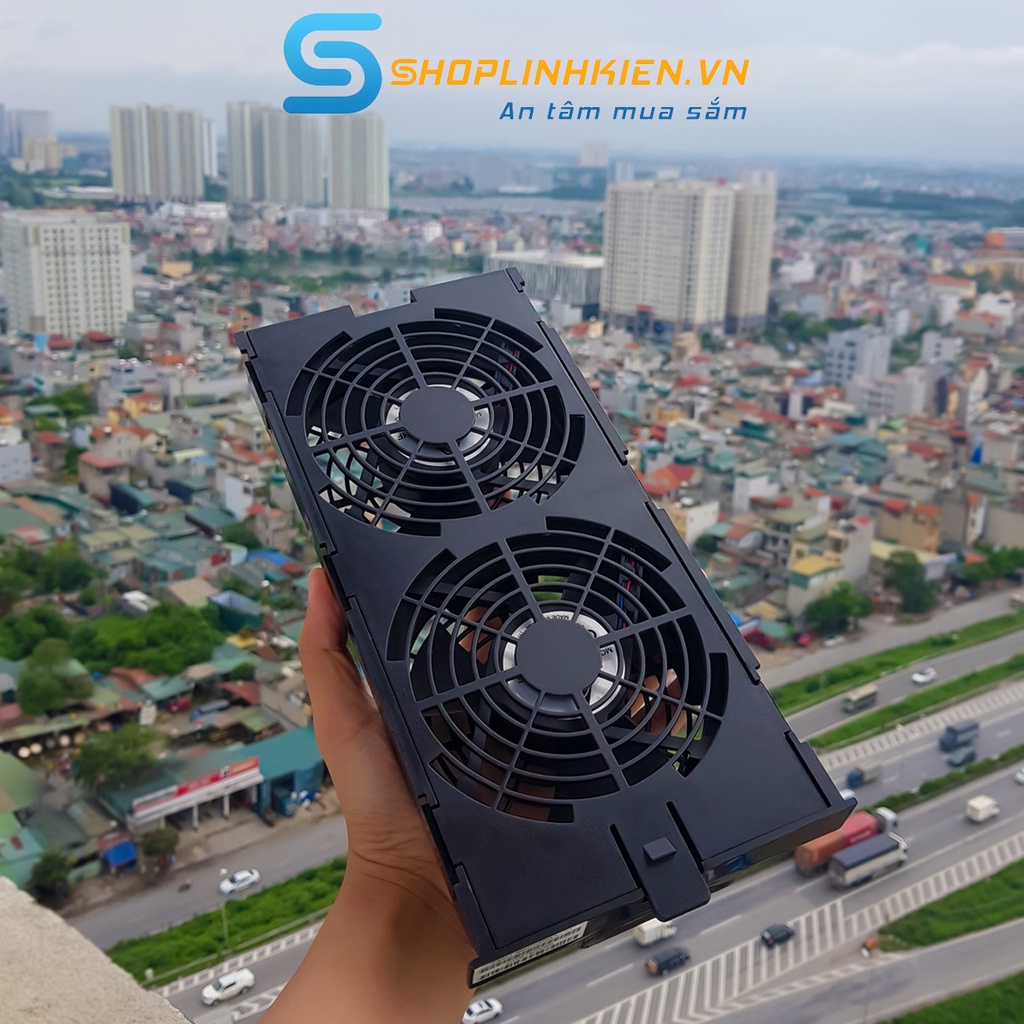 Bộ quạt tản nhiệt điều chỉnh tự động theo mức HI-FAN48  Đế quạt tản nhiệt cho thiết bị âm ly máy tính box