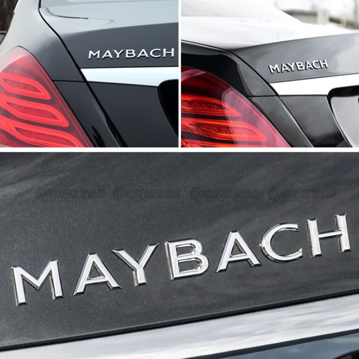 Sản Phẩm Decal tem chữ Maybach Inox cao cấp dán trang trí ô tô G80708